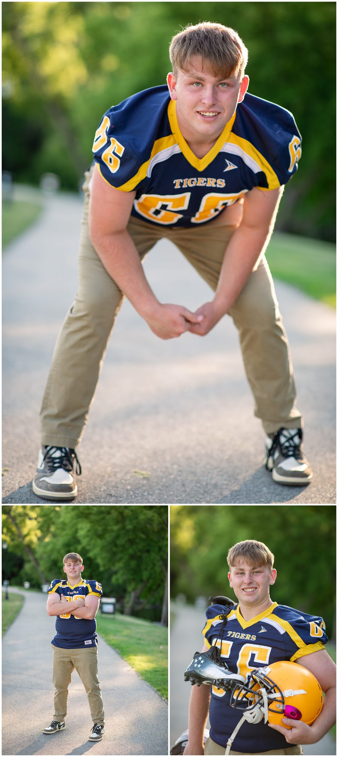 Football themed senior session with Chilton Tiger
