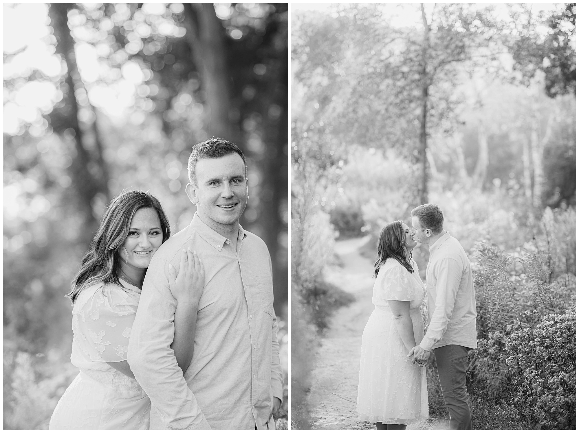 black and white engagement photos 
