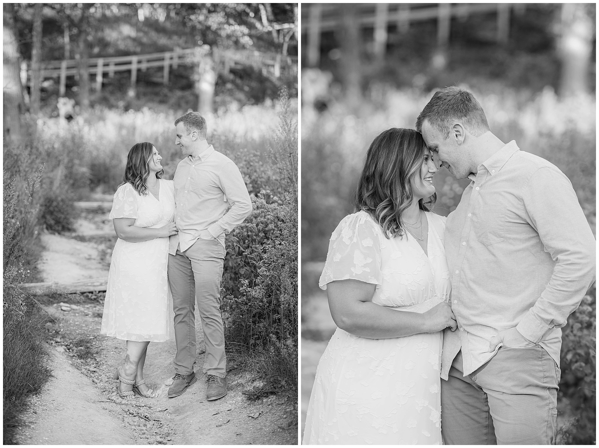 Black and White engagement photos 