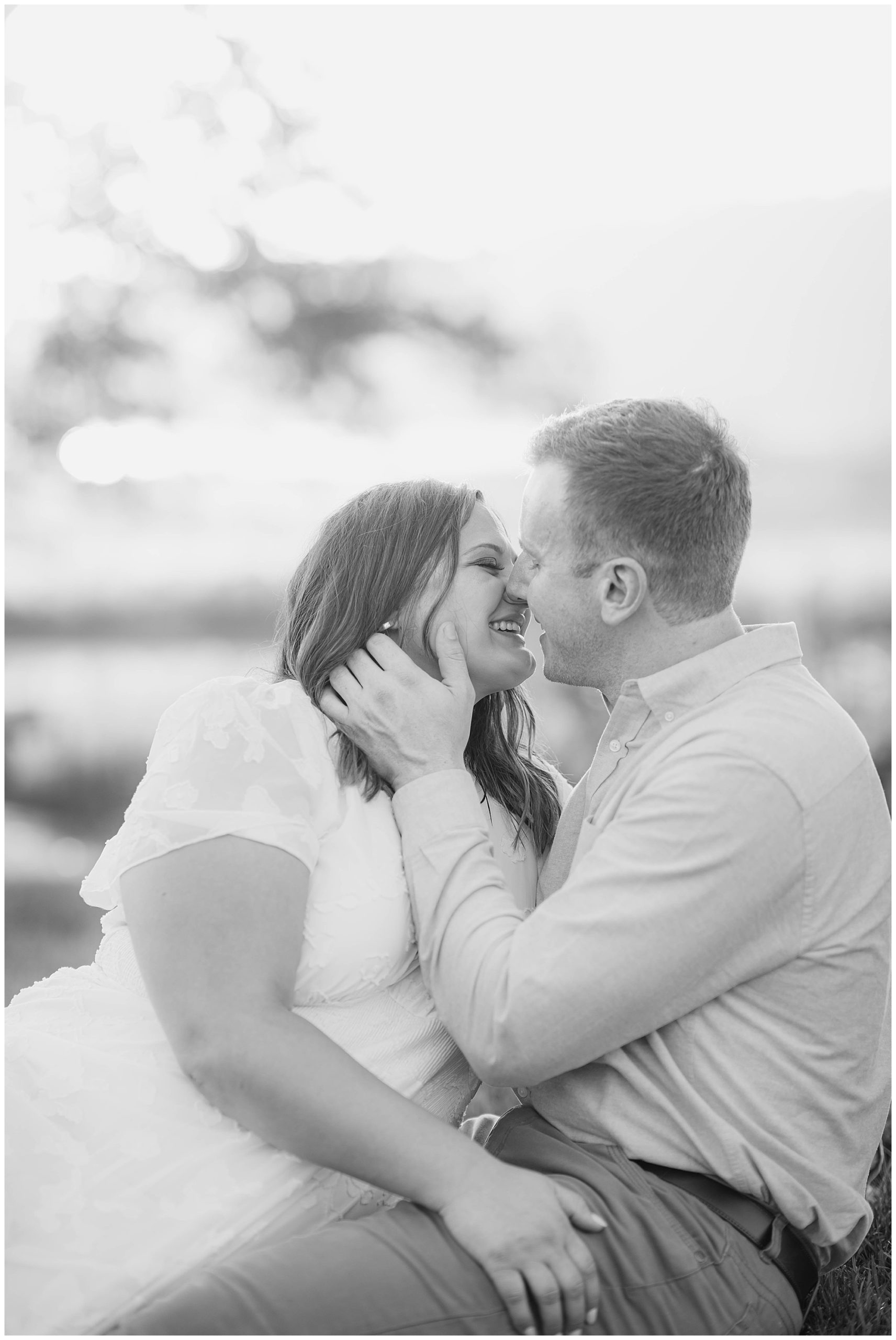 black and white engagement photos 