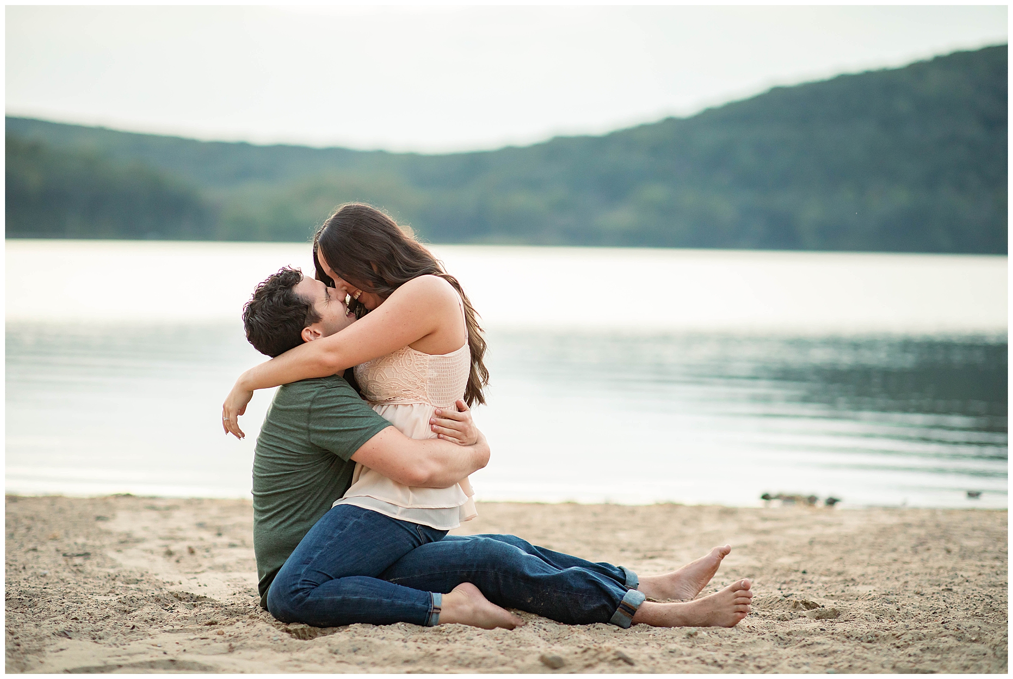 engagement session on beach