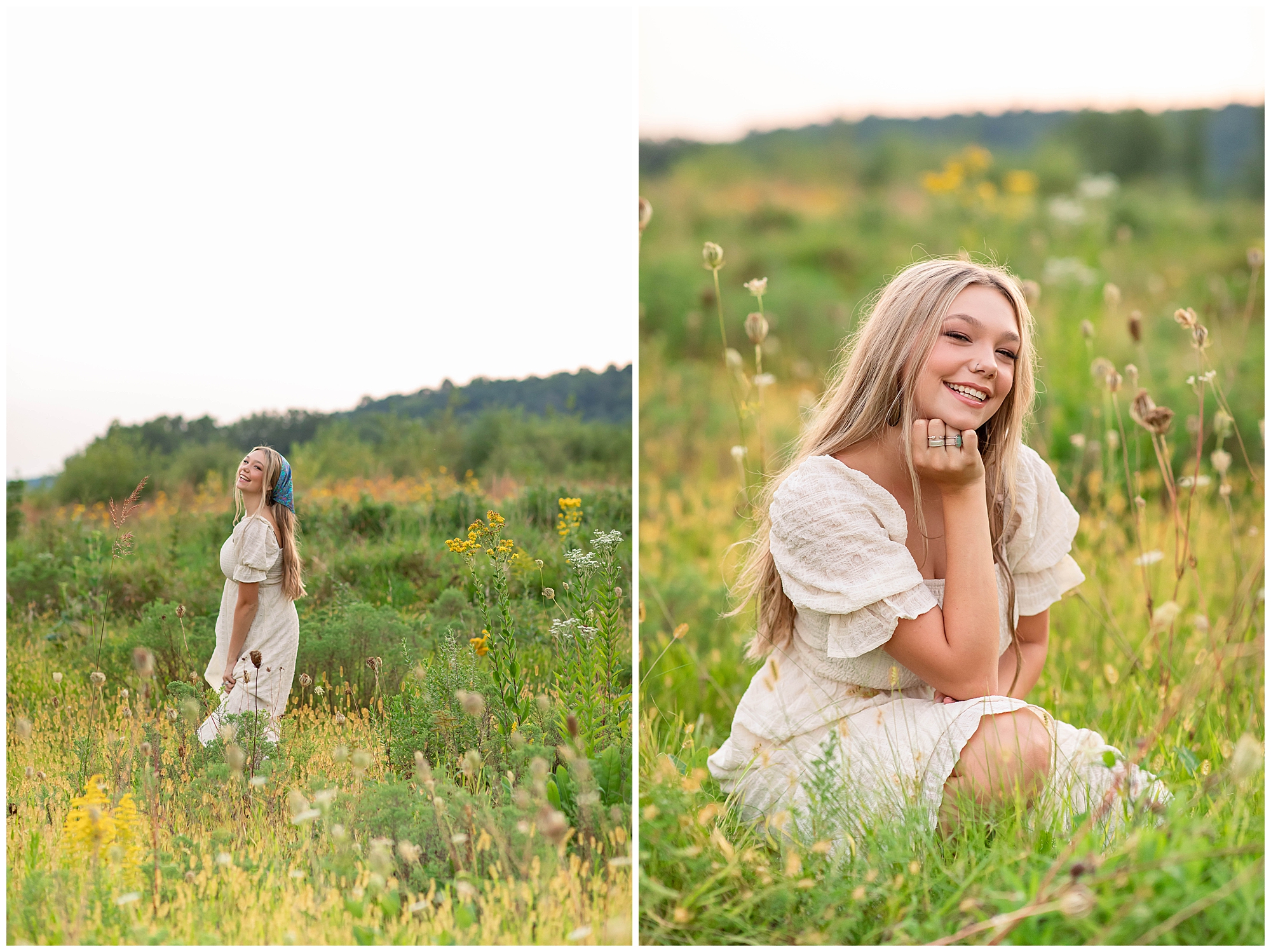 Wildflower senior session with boho look 
