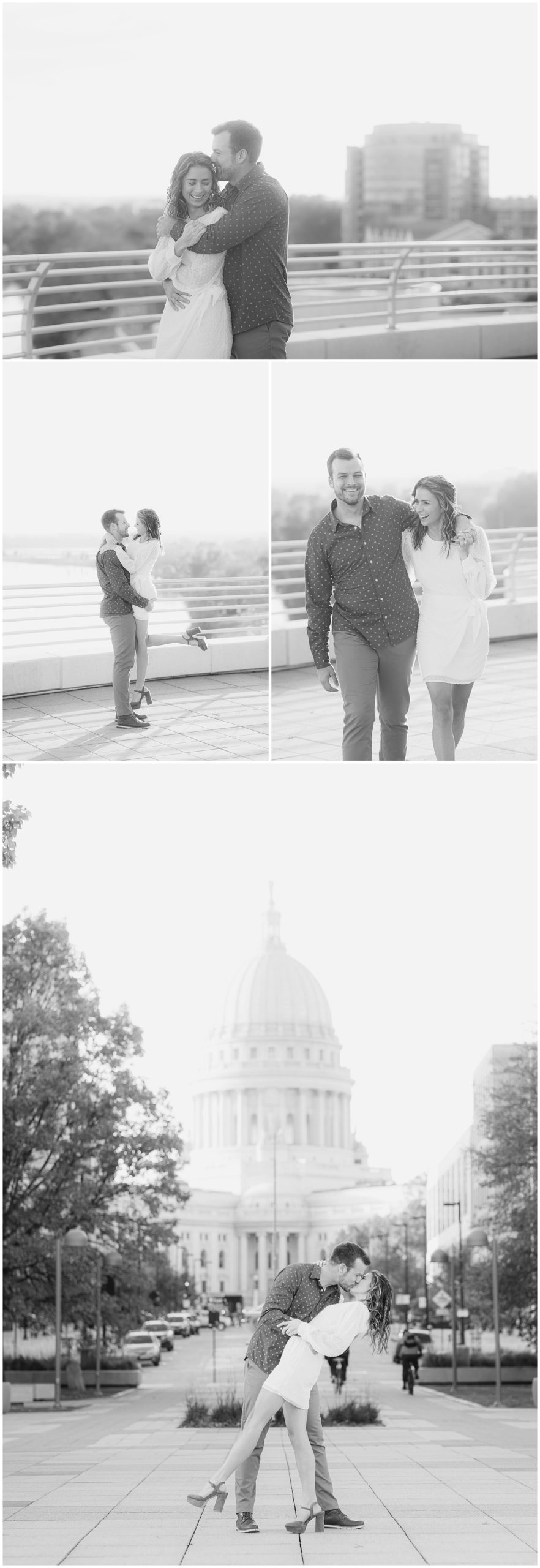 Rooftop Engagement Session in Madison WI 