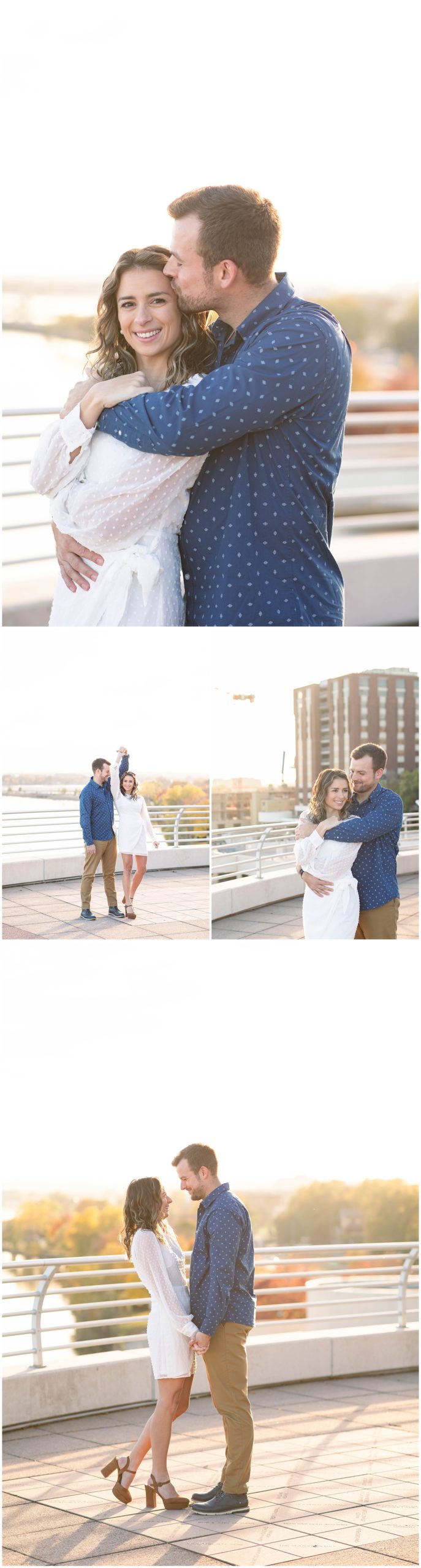 Rooftop Engagement Photos in Madison WI 