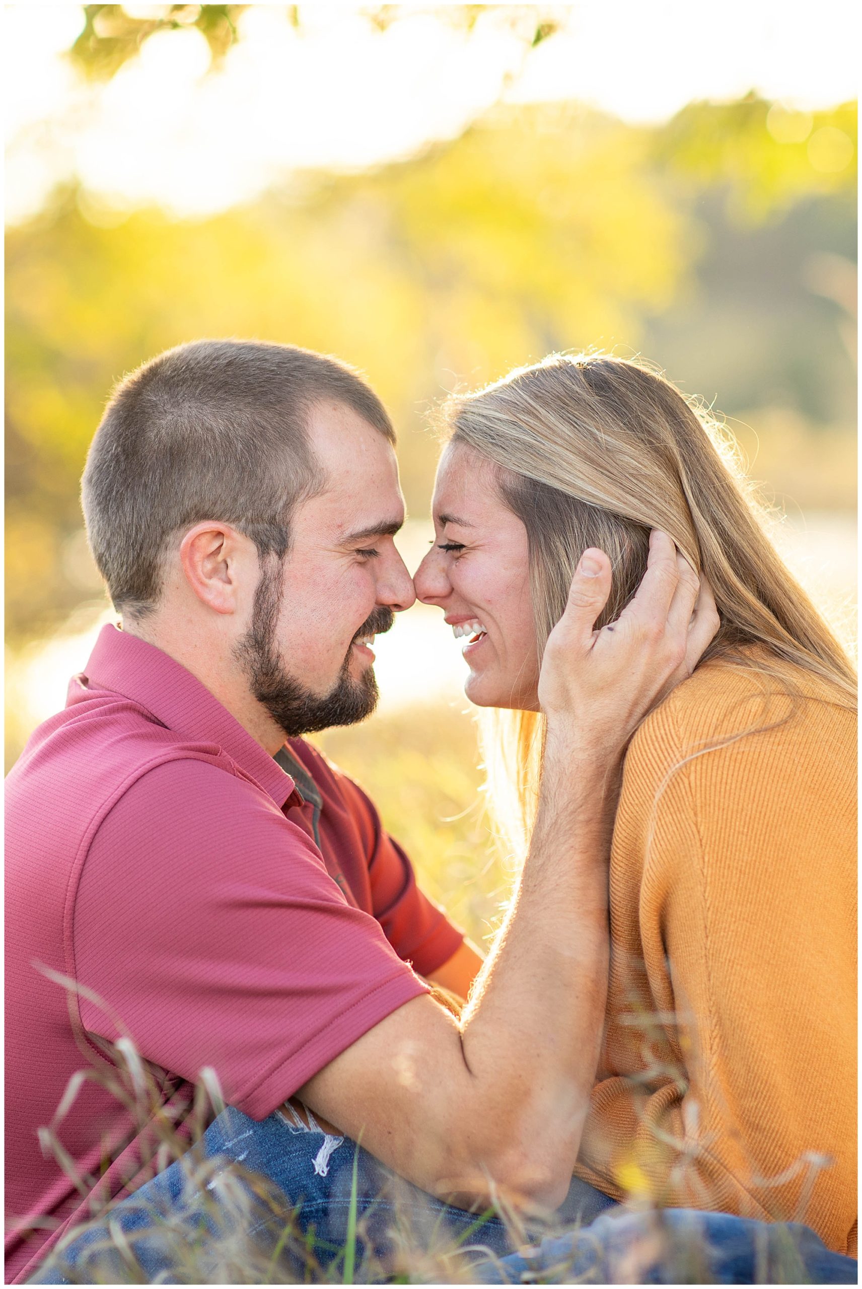 Fall Engagement Colorful Photo 