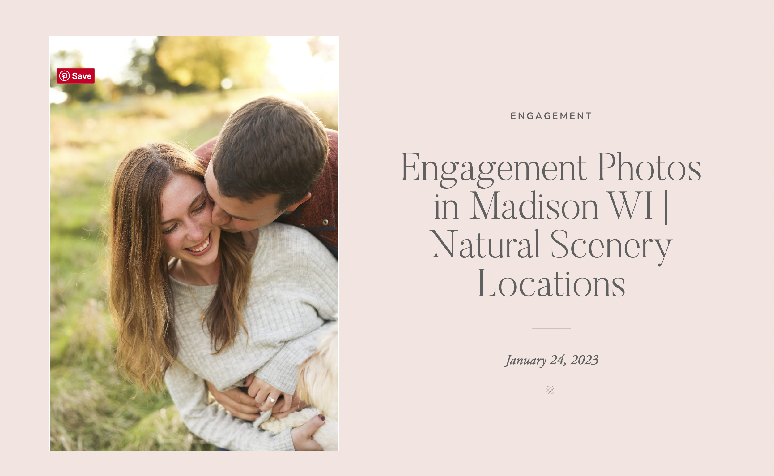 Engagement Photos in Madison WI | Natural Scenery Locations