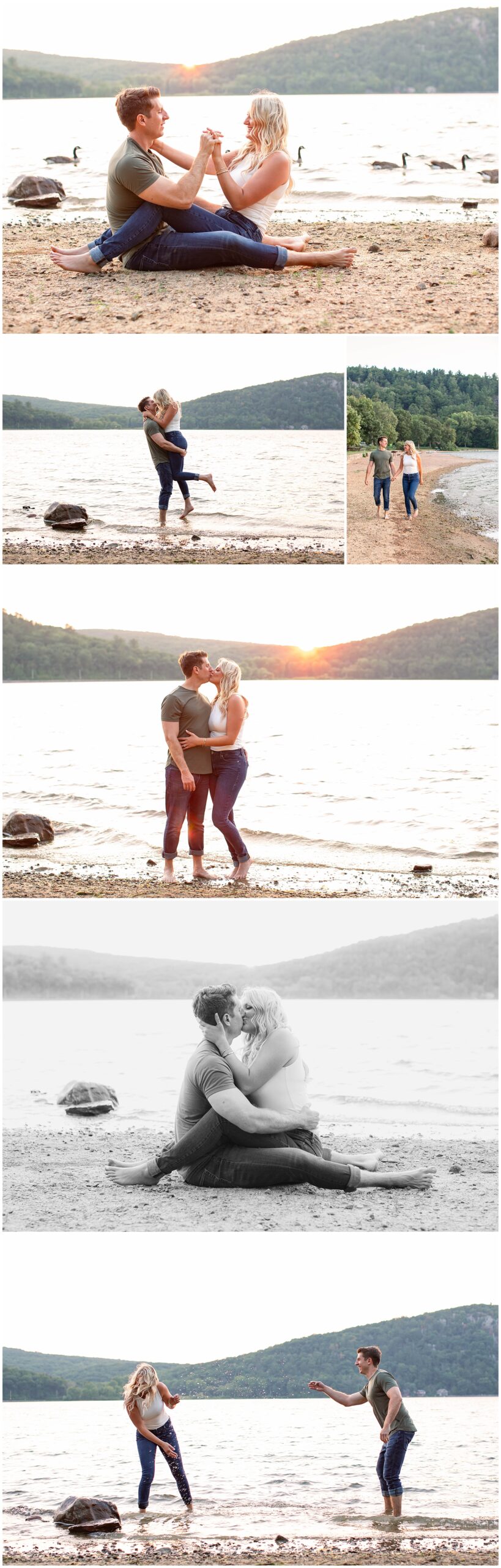 engagement photos at Devil's Lake 