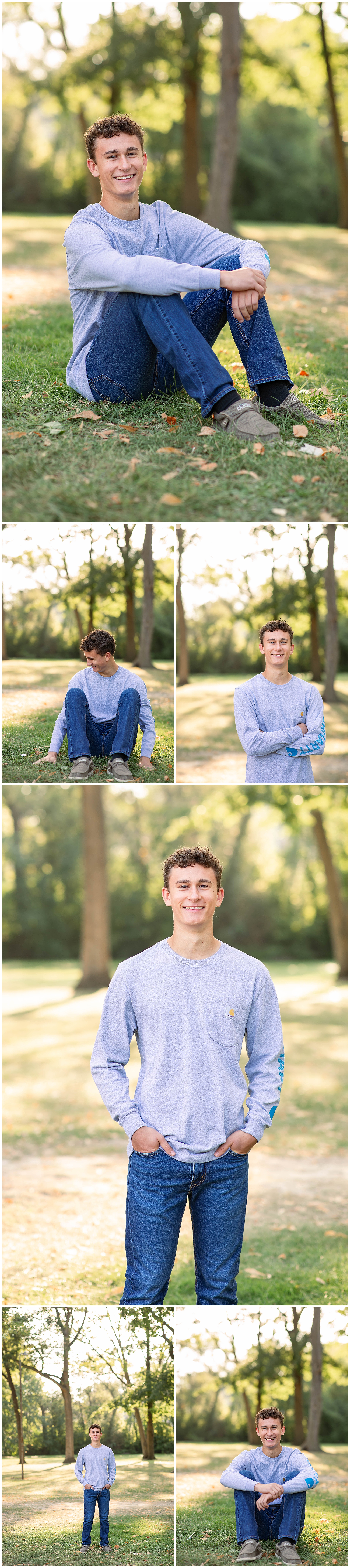 Boys Senior Session, Carhartt shirt and jeans with Hey Dude