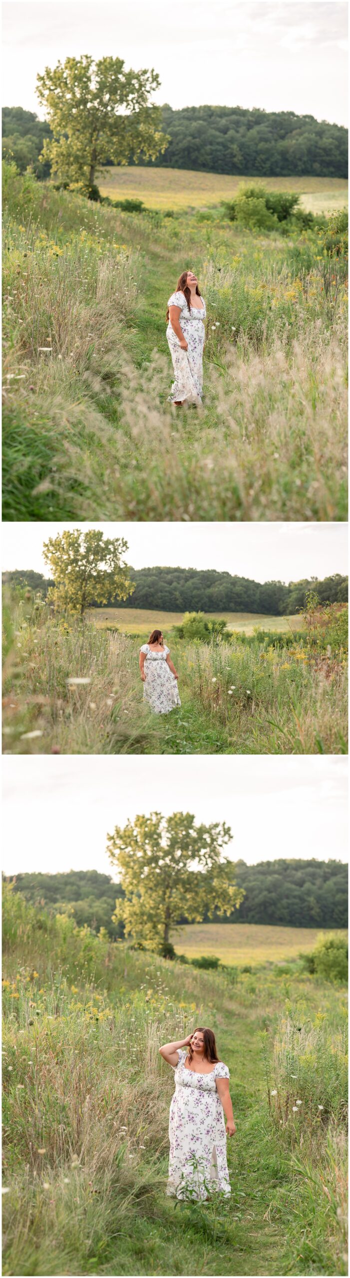 cottage core themed senior photos 