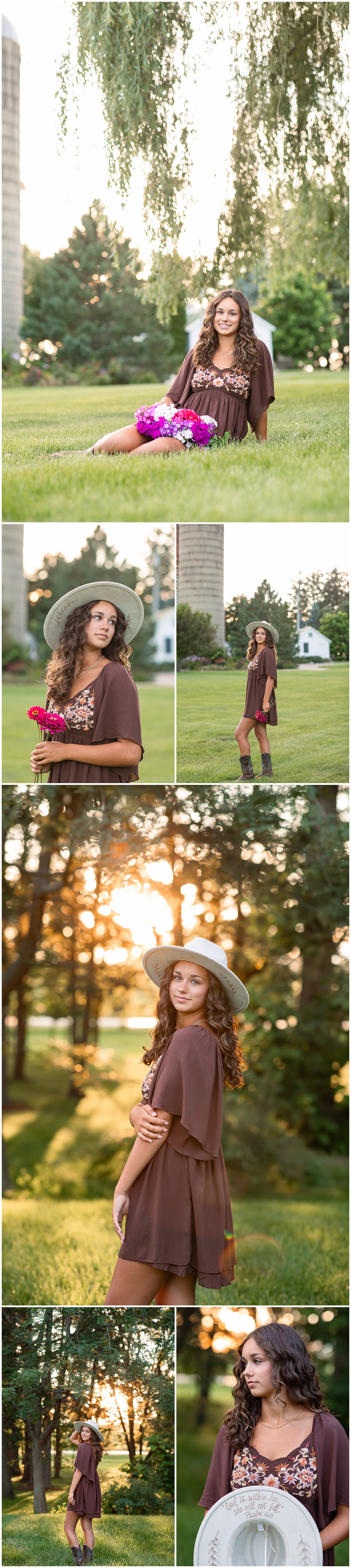 rustic senior session in Poynette wI